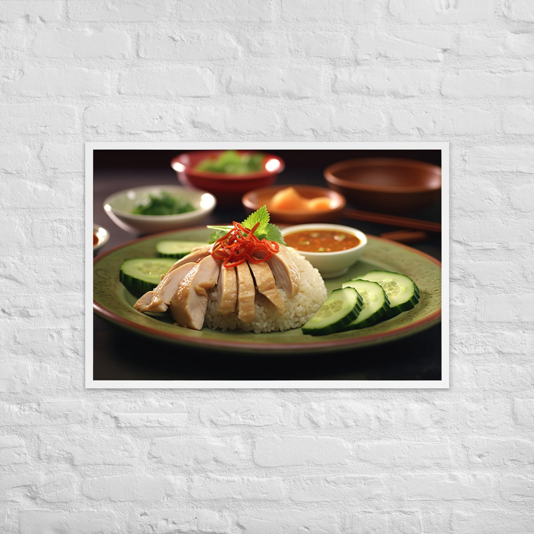 Hainanese Chicken Rice Framed poster 🤤 from Yumify.AI