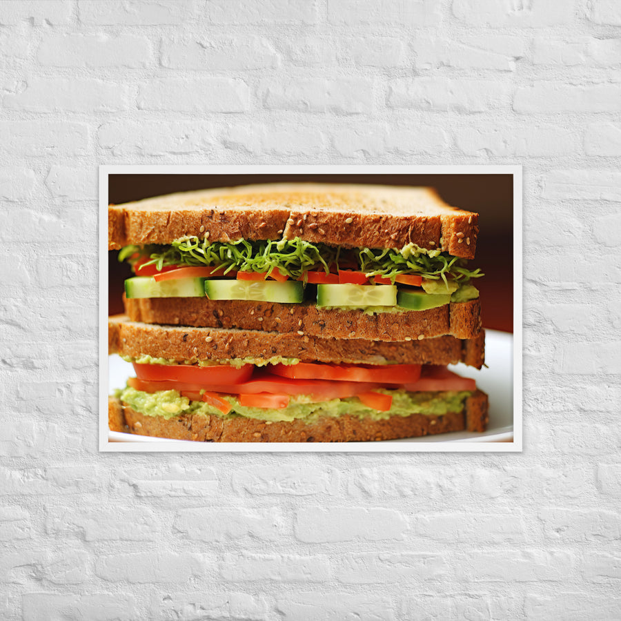 Veggie Sandwich Framed poster 🤤 from Yumify.AI