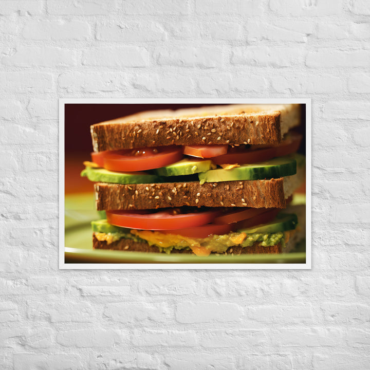 Veggie Sandwich Framed poster 🤤 from Yumify.AI