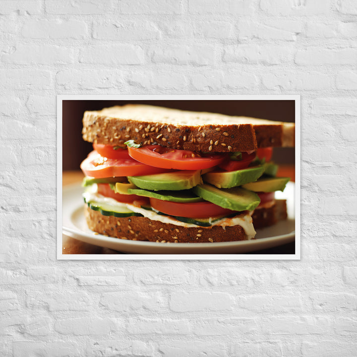 Veggie Sandwich Framed poster 🤤 from Yumify.AI