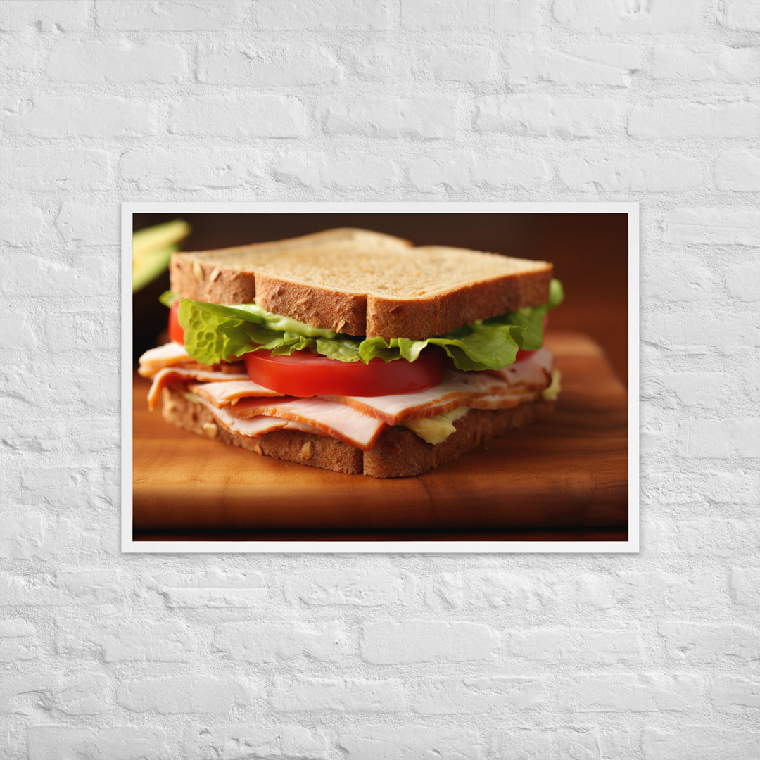 Turkey and Avocado Sandwich Framed poster 🤤 from Yumify.AI