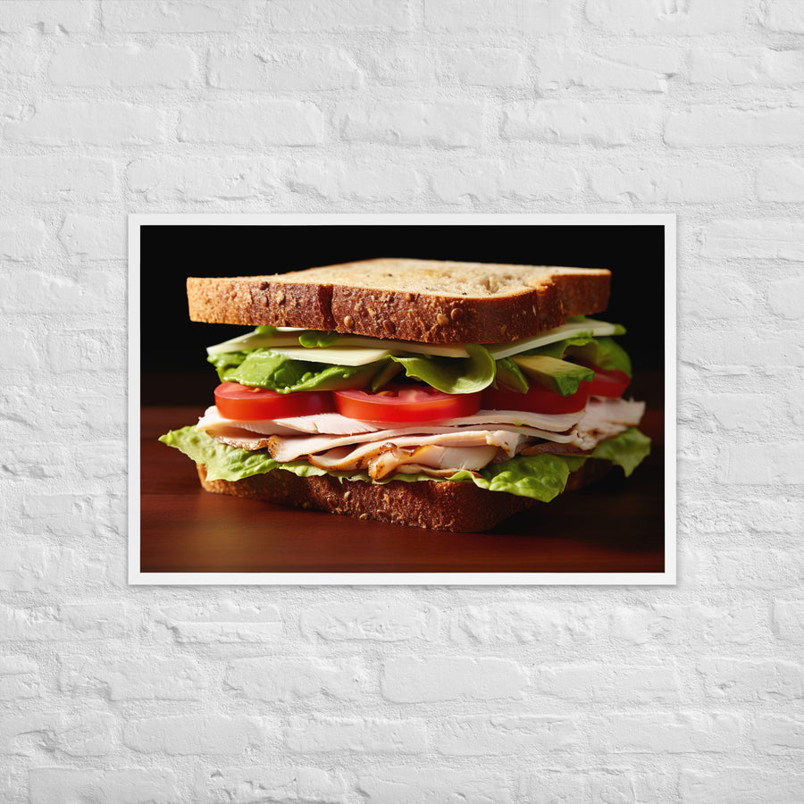 Turkey and Avocado Sandwich Framed poster 🤤 from Yumify.AI