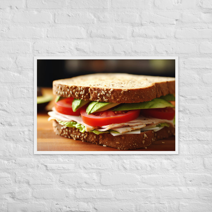 Turkey and Avocado Sandwich Framed poster 🤤 from Yumify.AI