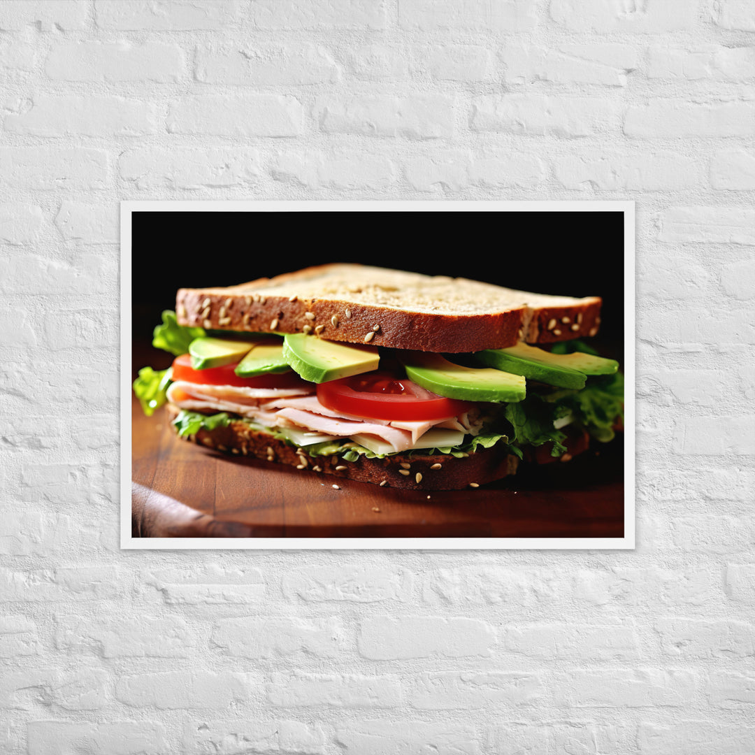 Turkey and Avocado Sandwich Framed poster 🤤 from Yumify.AI