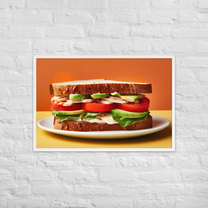 Turkey and Avocado Sandwich Framed poster 🤤 from Yumify.AI