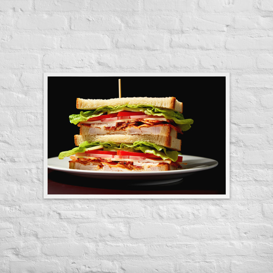 Club Sandwich Framed poster 🤤 from Yumify.AI