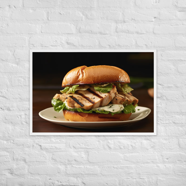 Chicken Caesar Sandwich Framed poster 🤤 from Yumify.AI