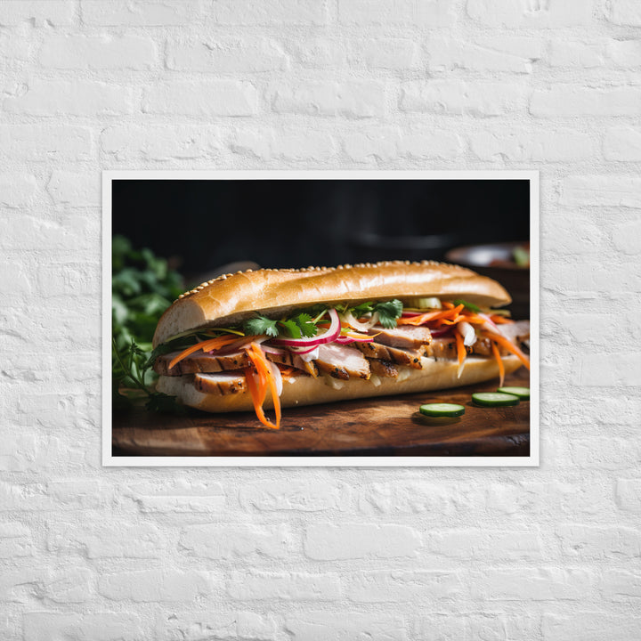 Grilled Pork and Pickled Vegetables Framed poster 🤤 from Yumify.AI