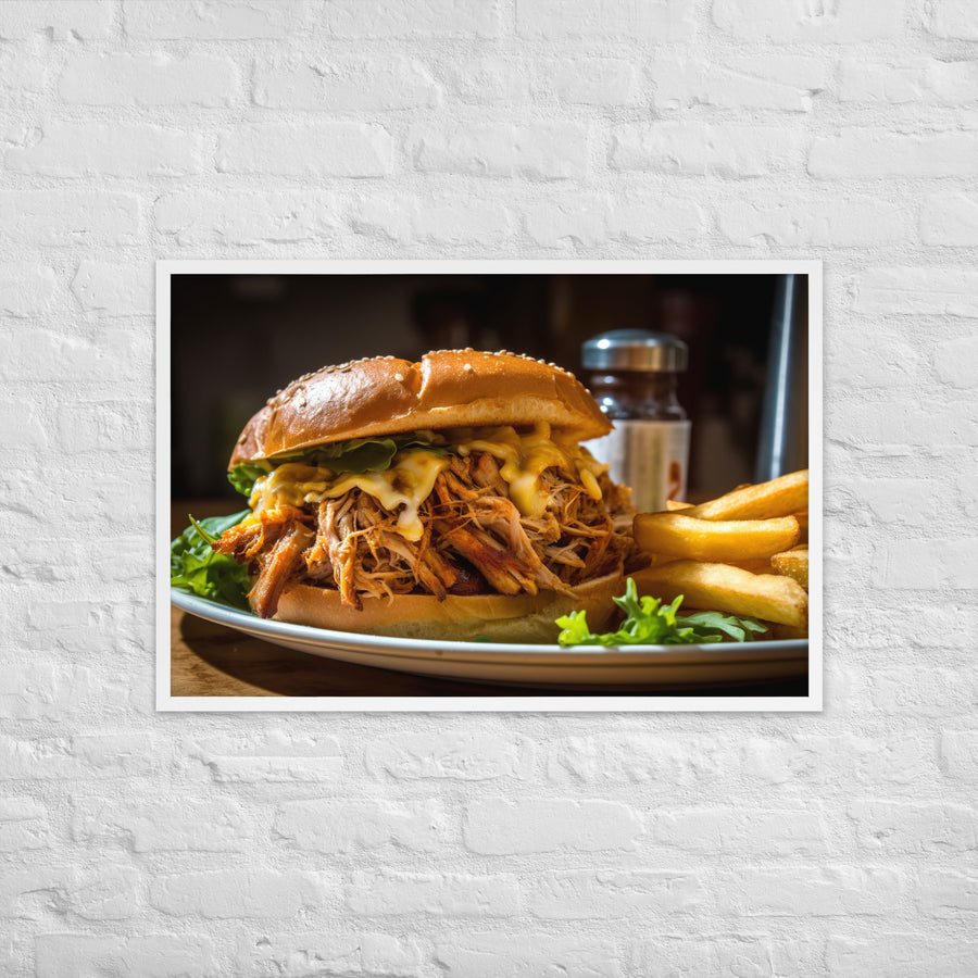 Pulled Pork Sandwich Framed poster 🤤 from Yumify.AI