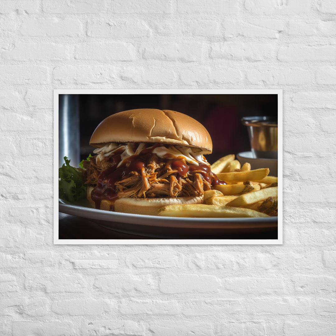 Pulled Pork Sandwich Framed poster 🤤 from Yumify.AI