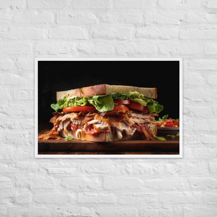 The Ultimate Club Sandwich Framed poster 🤤 from Yumify.AI