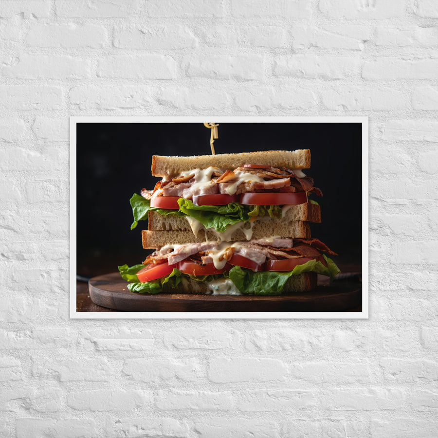 The Ultimate Club Sandwich Framed poster 🤤 from Yumify.AI