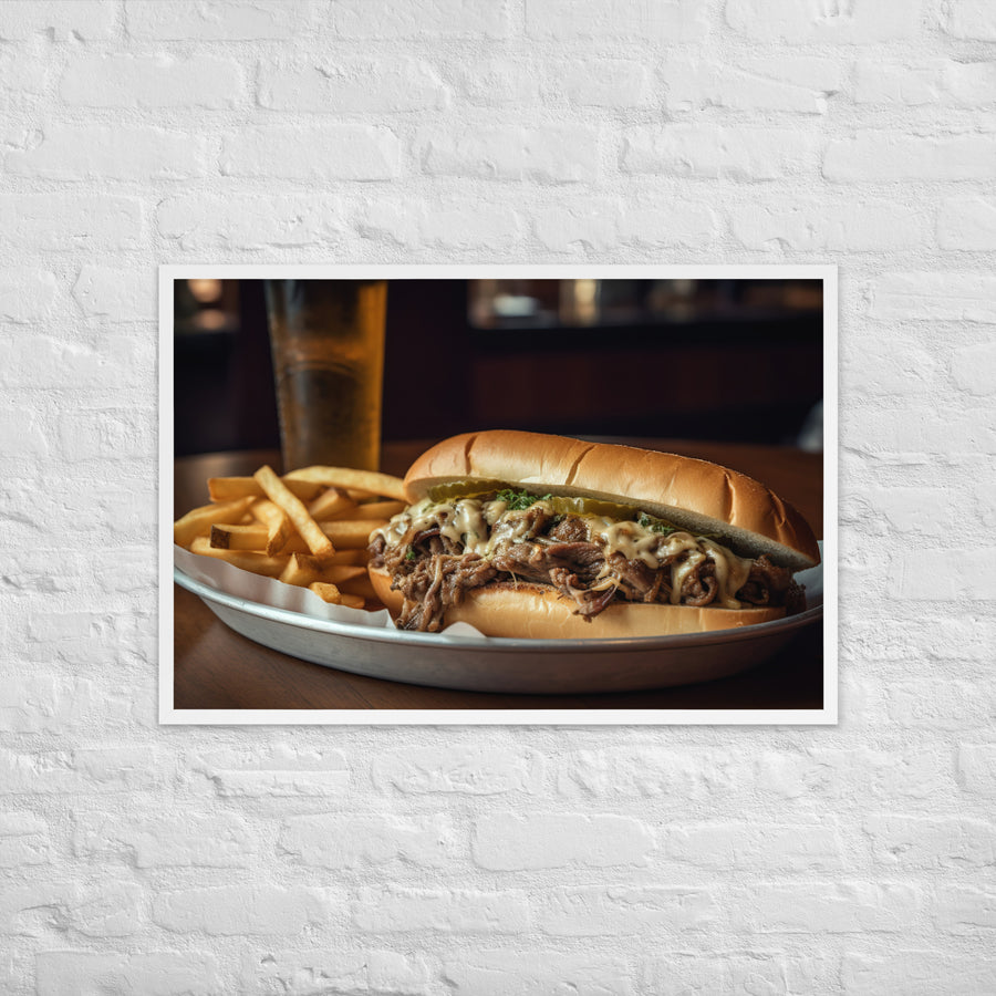The Perfect Philly Cheesesteak Combo Framed poster 🤤 from Yumify.AI