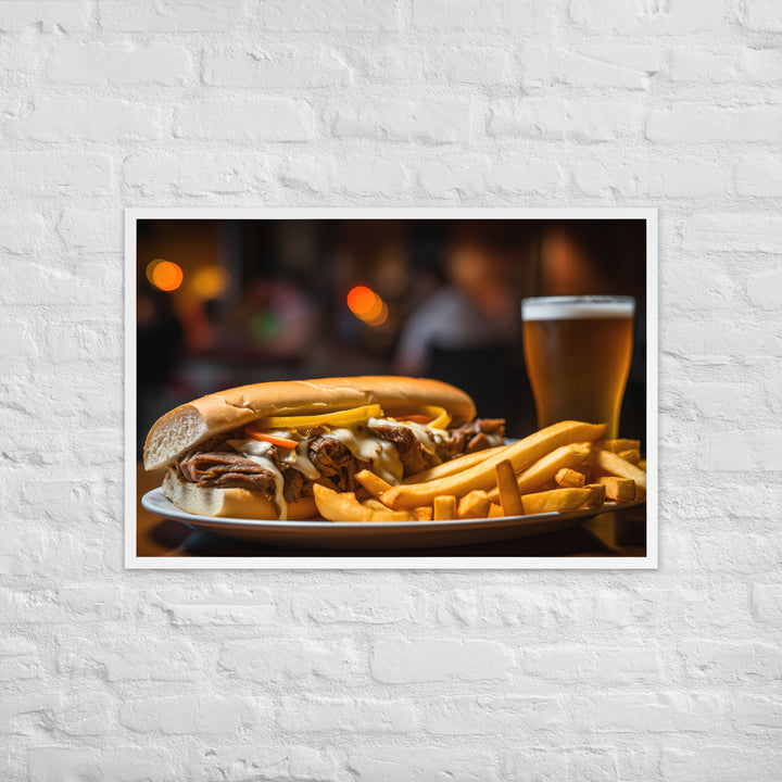 The Perfect Philly Cheesesteak Combo Framed poster 🤤 from Yumify.AI