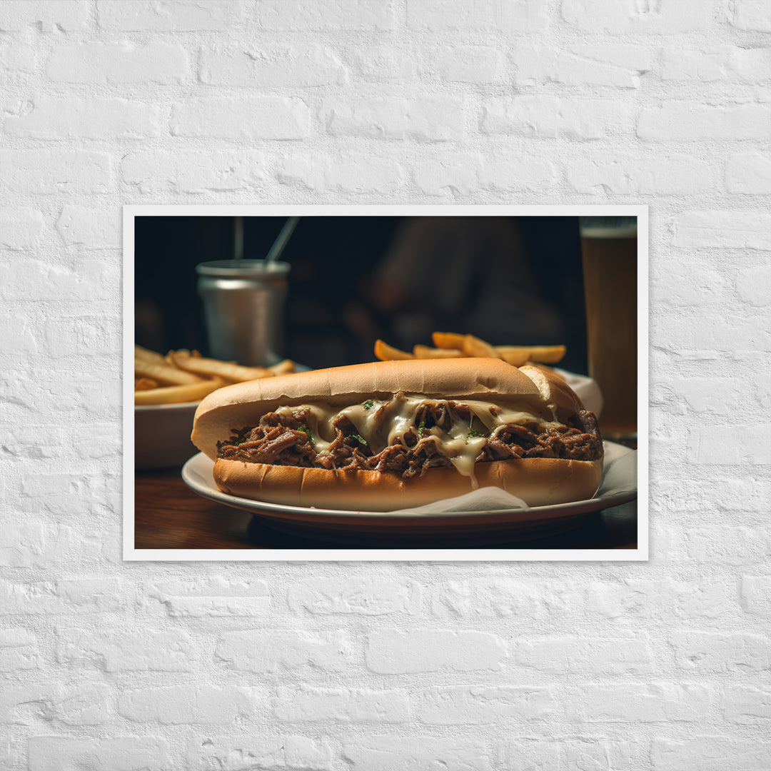 The Perfect Philly Cheesesteak Combo Framed poster 🤤 from Yumify.AI