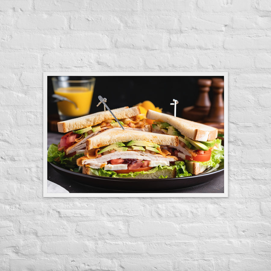 The Perfect Club Sandwich Framed poster 🤤 from Yumify.AI