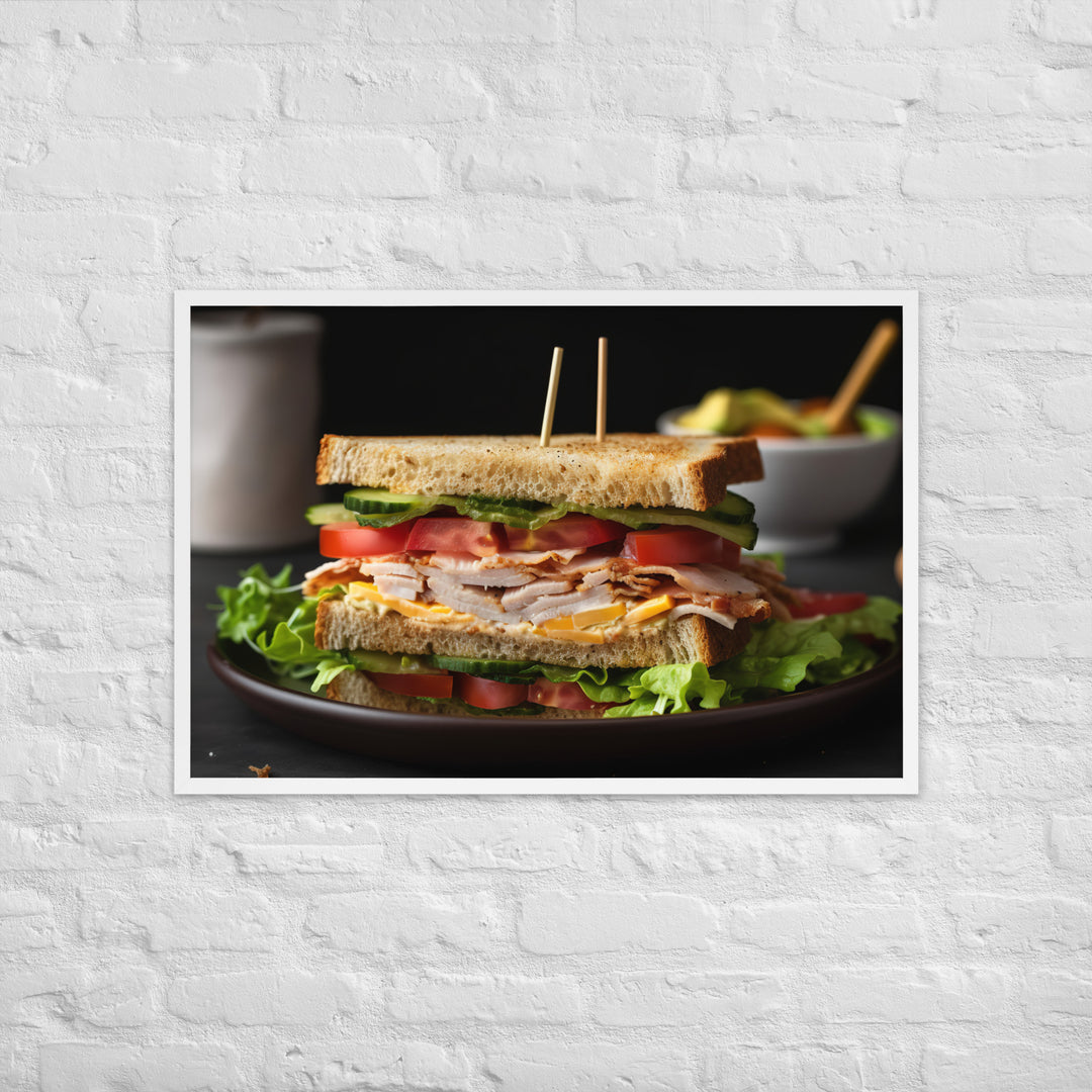 The Perfect Club Sandwich Framed poster 🤤 from Yumify.AI