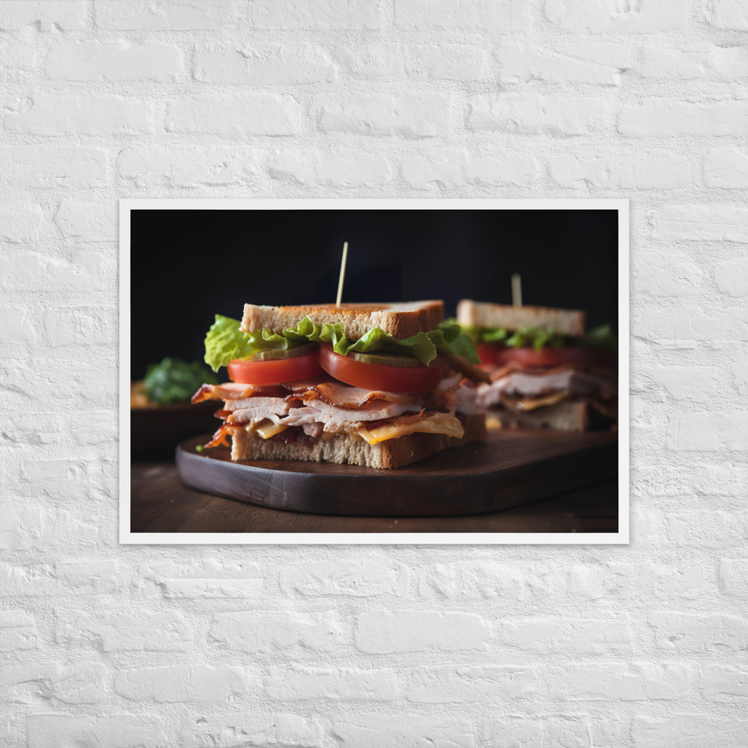 The Classic Club Sandwich Framed poster 🤤 from Yumify.AI