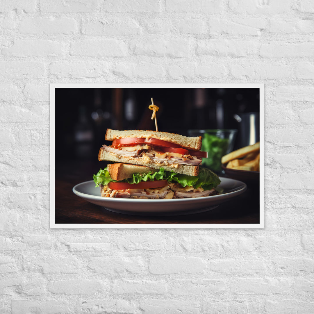 The Classic Club Sandwich Framed poster 🤤 from Yumify.AI