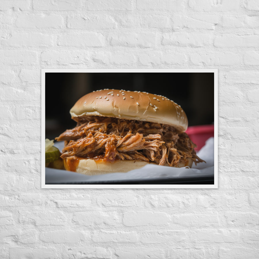 Pulled Pork Sandwich Framed poster 🤤 from Yumify.AI