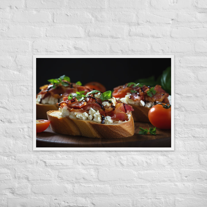 Open Faced BLT Crostini Framed poster 🤤 from Yumify.AI