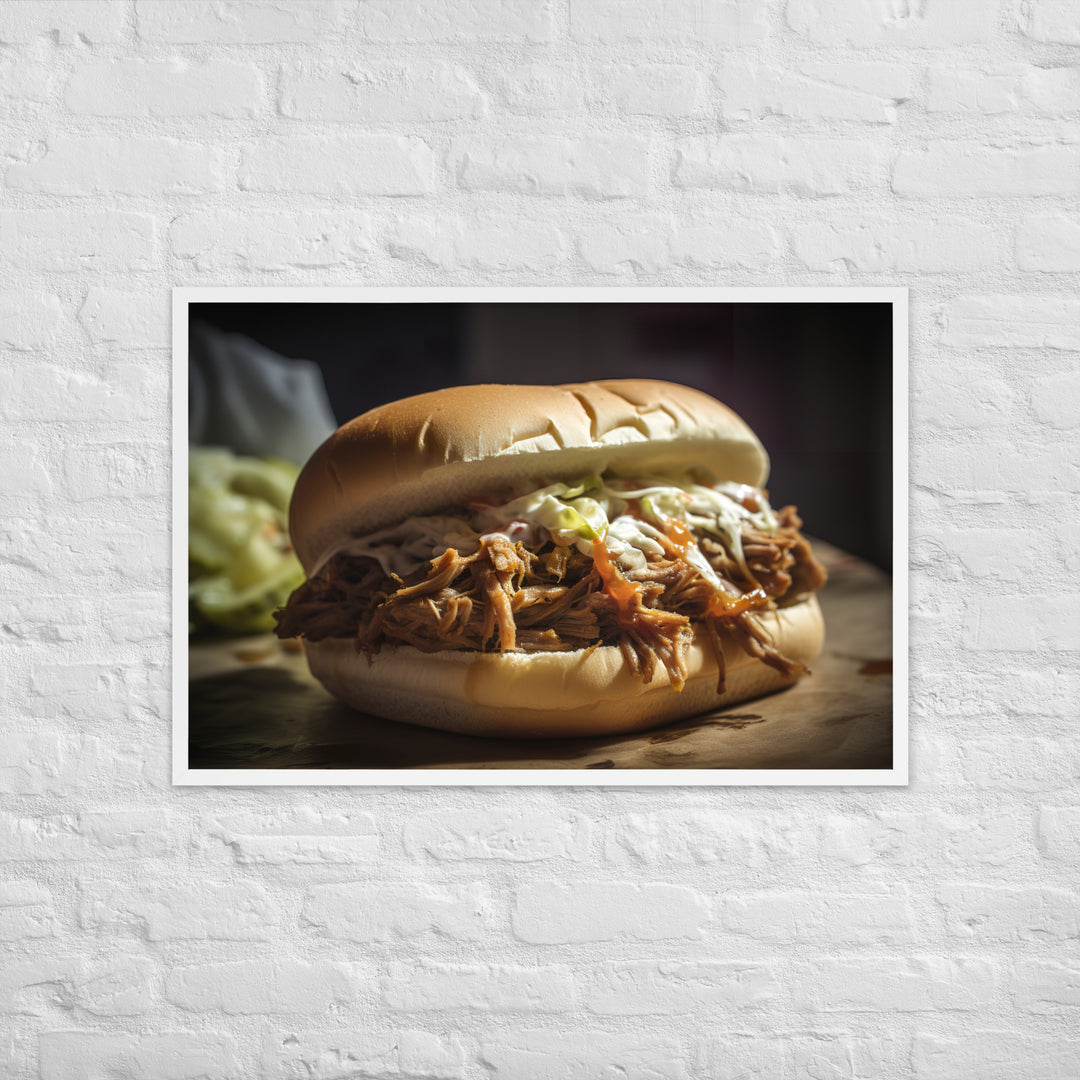 Pulled Pork Perfection Framed poster 🤤 from Yumify.AI