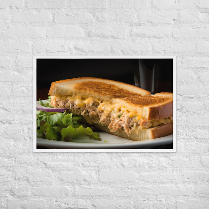 Mouthwatering Tuna Melt Framed poster 🤤 from Yumify.AI