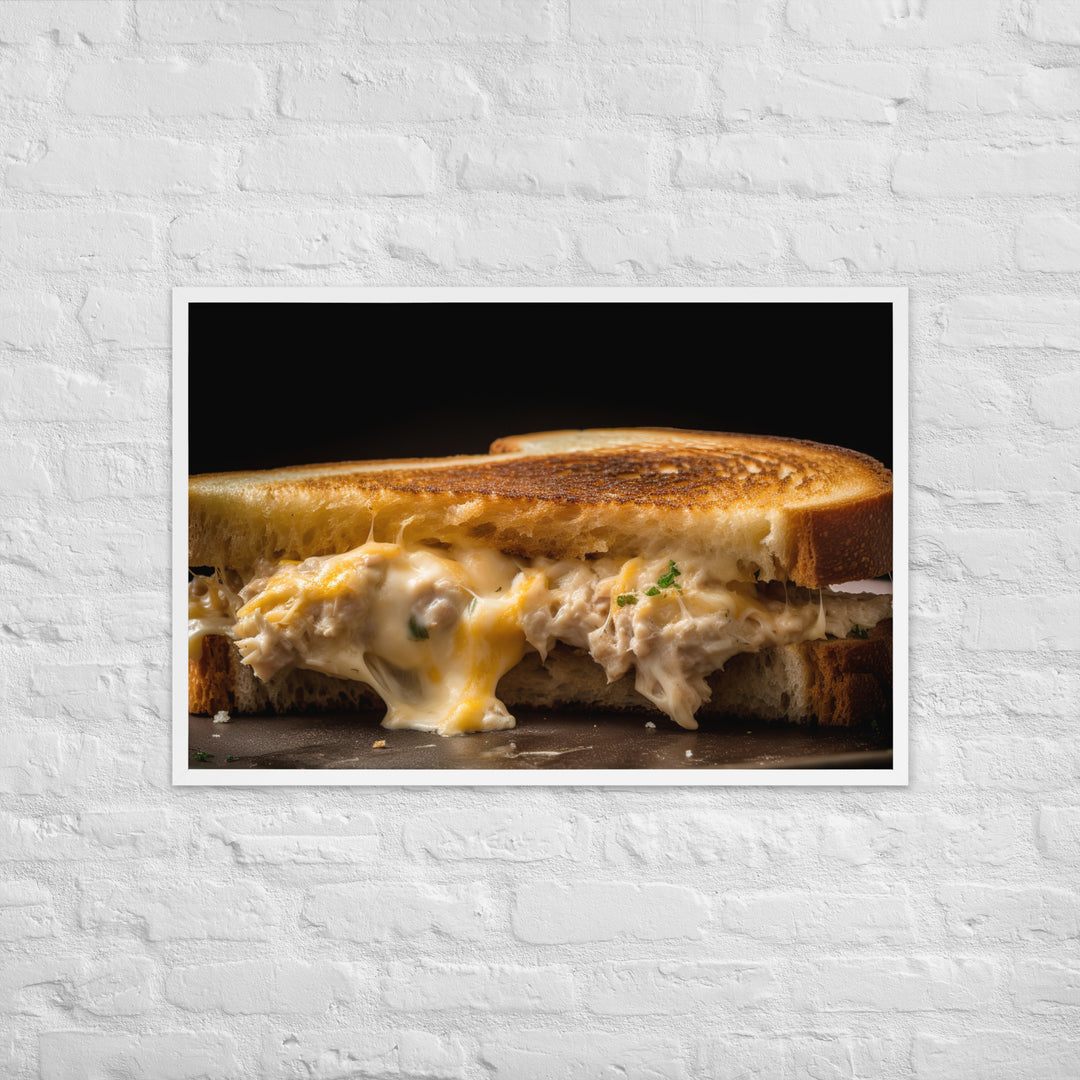 Mouthwatering Tuna Melt Framed poster 🤤 from Yumify.AI