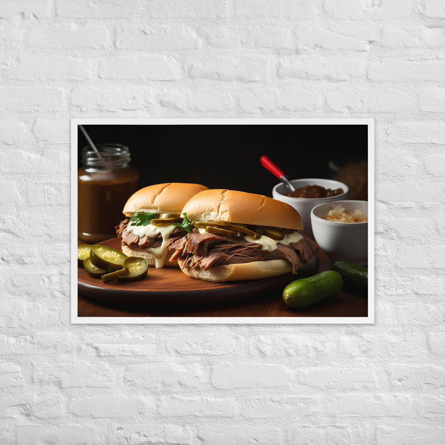 French Dip with Horseradish Mayo Framed poster 🤤 from Yumify.AI
