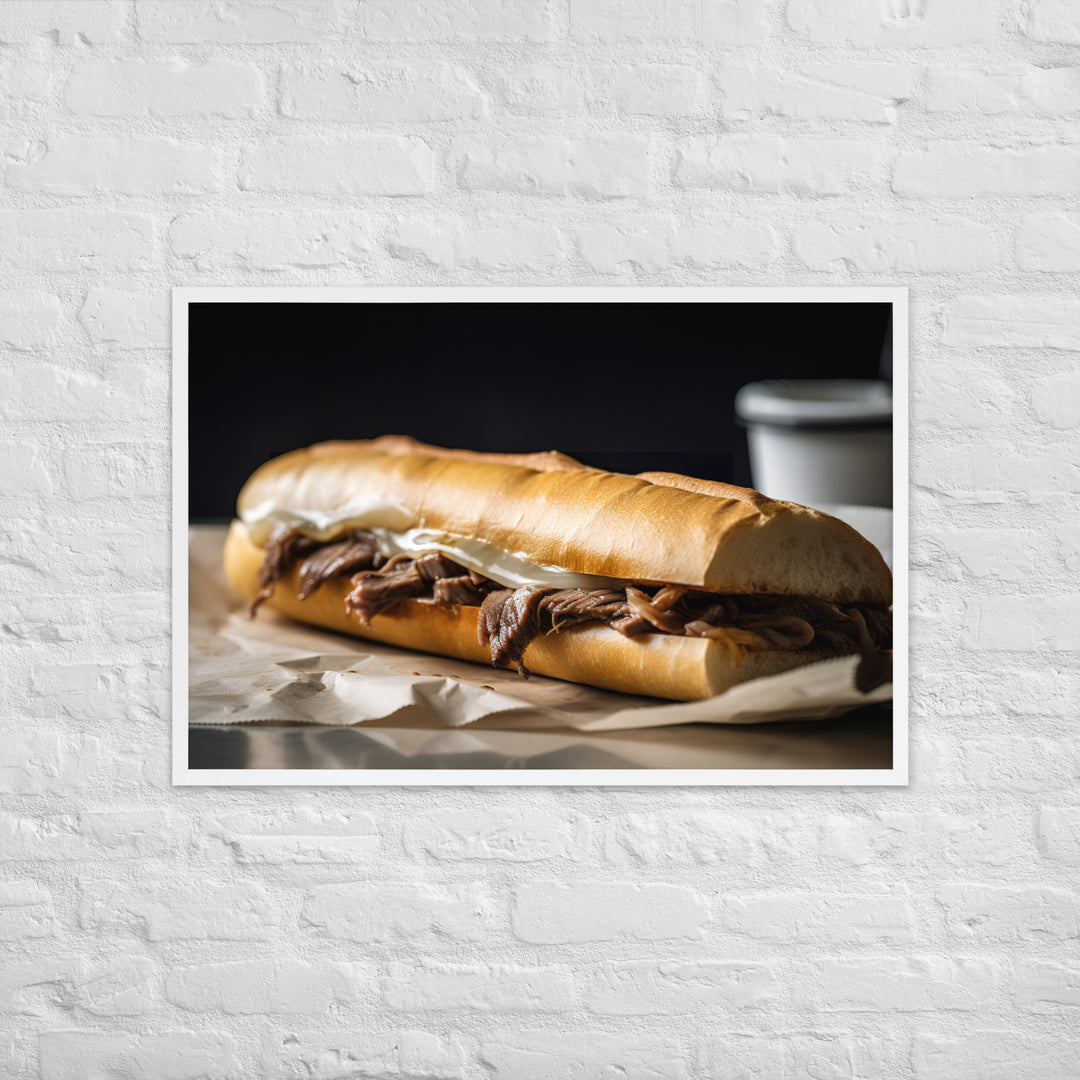 French Dip Sandwich for Lunch Framed poster 🤤 from Yumify.AI