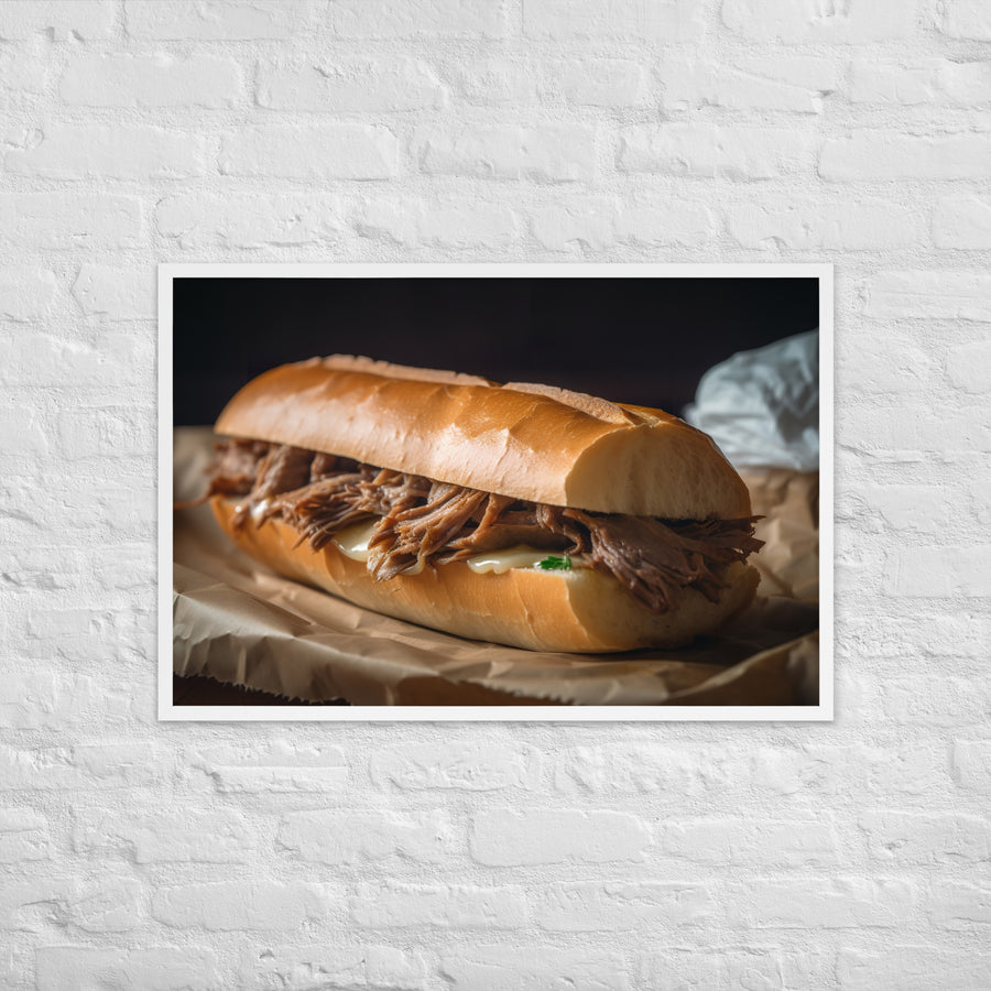 French Dip Sandwich for Lunch Framed poster 🤤 from Yumify.AI