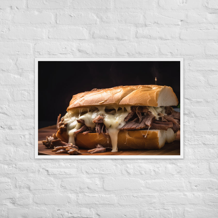 Classic French Dip Sandwich Framed poster 🤤 from Yumify.AI