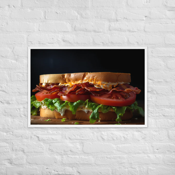 A delicious BLT sandwich Framed poster 🤤 from Yumify.AI