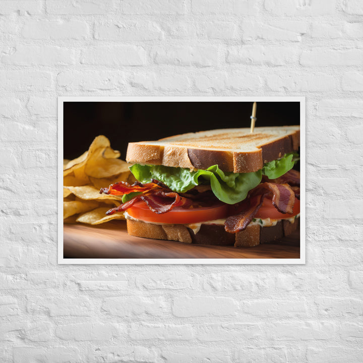 A beautifully crafted BLT sandwich Framed poster 🤤 from Yumify.AI