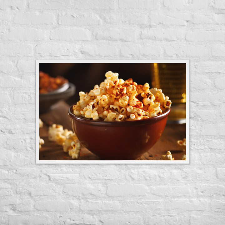 Spicy Popcorn Framed poster 🤤 from Yumify.AI