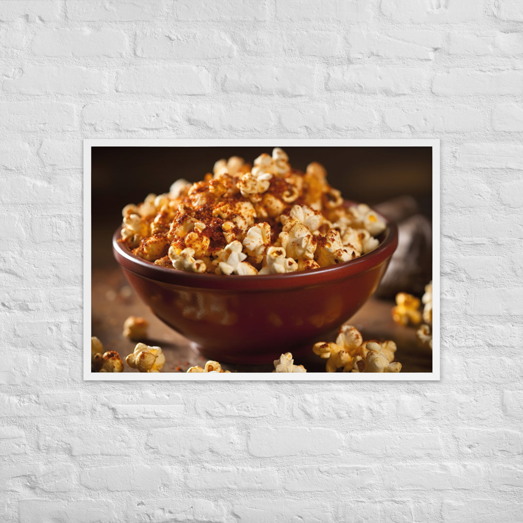 Spicy Popcorn Framed poster 🤤 from Yumify.AI