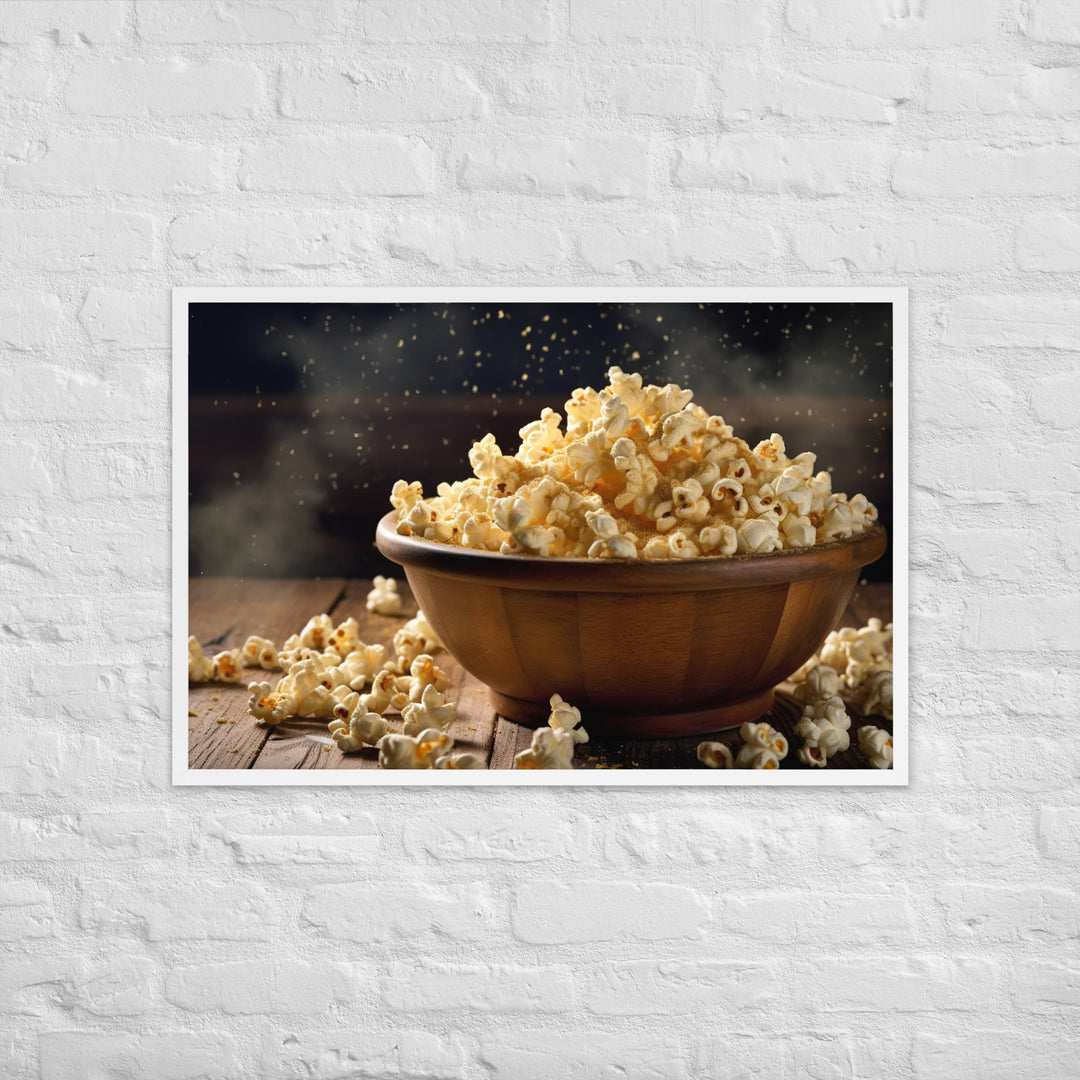 Garlic Parmesan Popcorn Framed poster 🤤 from Yumify.AI