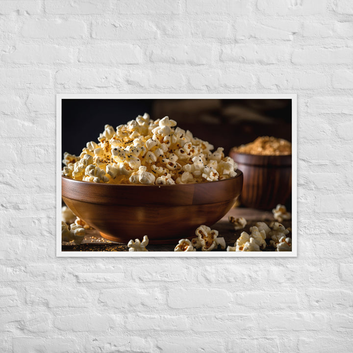 Garlic Parmesan Popcorn Framed poster 🤤 from Yumify.AI