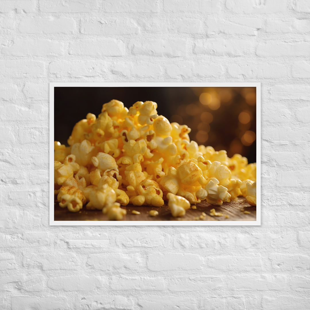 Cheese Popcorn Framed poster 🤤 from Yumify.AI