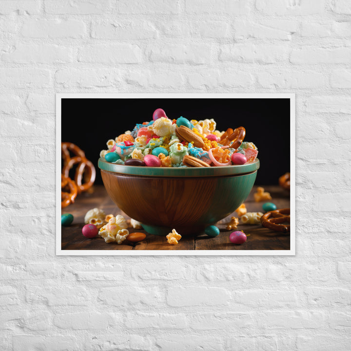 Popcorn Party Mix Framed poster 🤤 from Yumify.AI