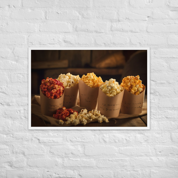 Gourmet Popcorn Trio Framed poster 🤤 from Yumify.AI