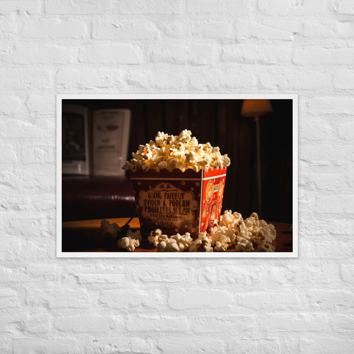 Classic Movie Night Popcorn Framed poster 🤤 from Yumify.AI