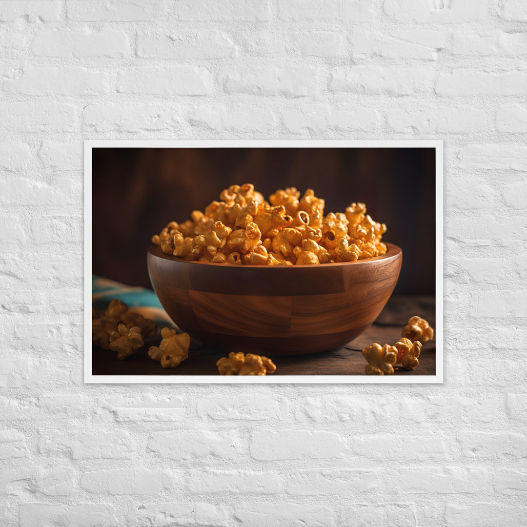 Caramel Popcorn Crunch Framed poster 🤤 from Yumify.AI