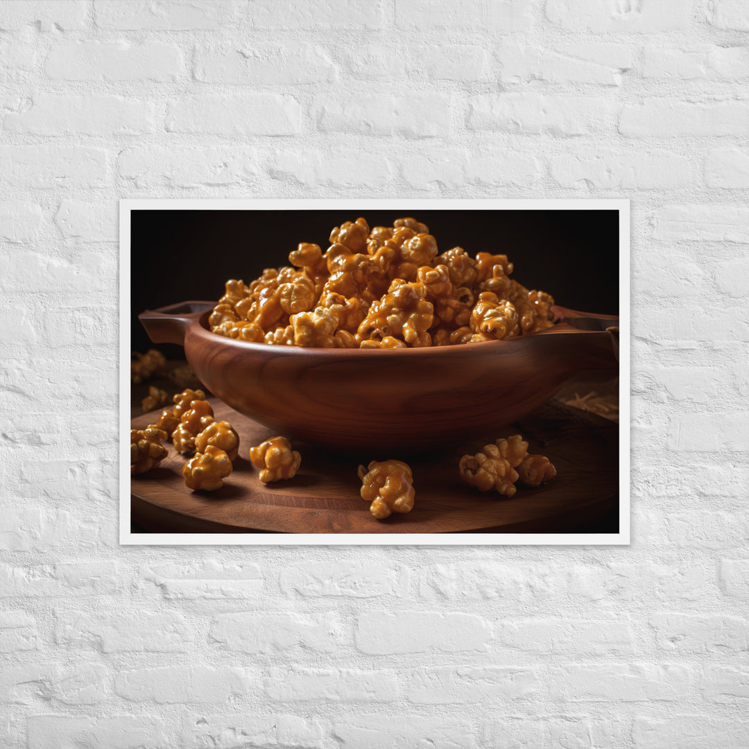 Caramel Popcorn Crunch Framed poster 🤤 from Yumify.AI