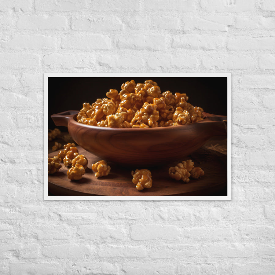 Caramel Popcorn Crunch Framed poster 🤤 from Yumify.AI