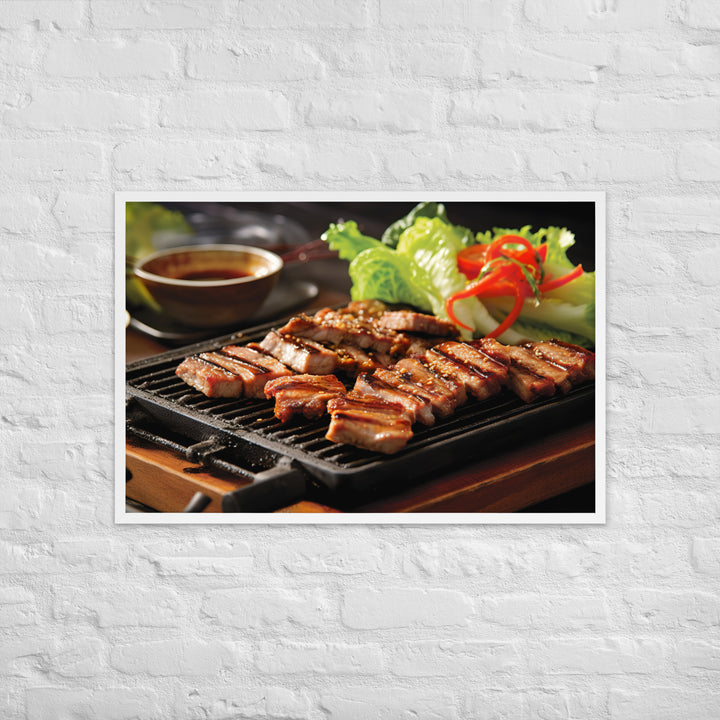 Samgyeopsal Framed poster 🤤 from Yumify.AI