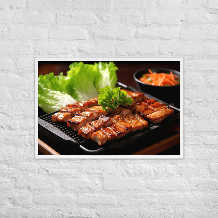 Samgyeopsal Framed poster 🤤 from Yumify.AI