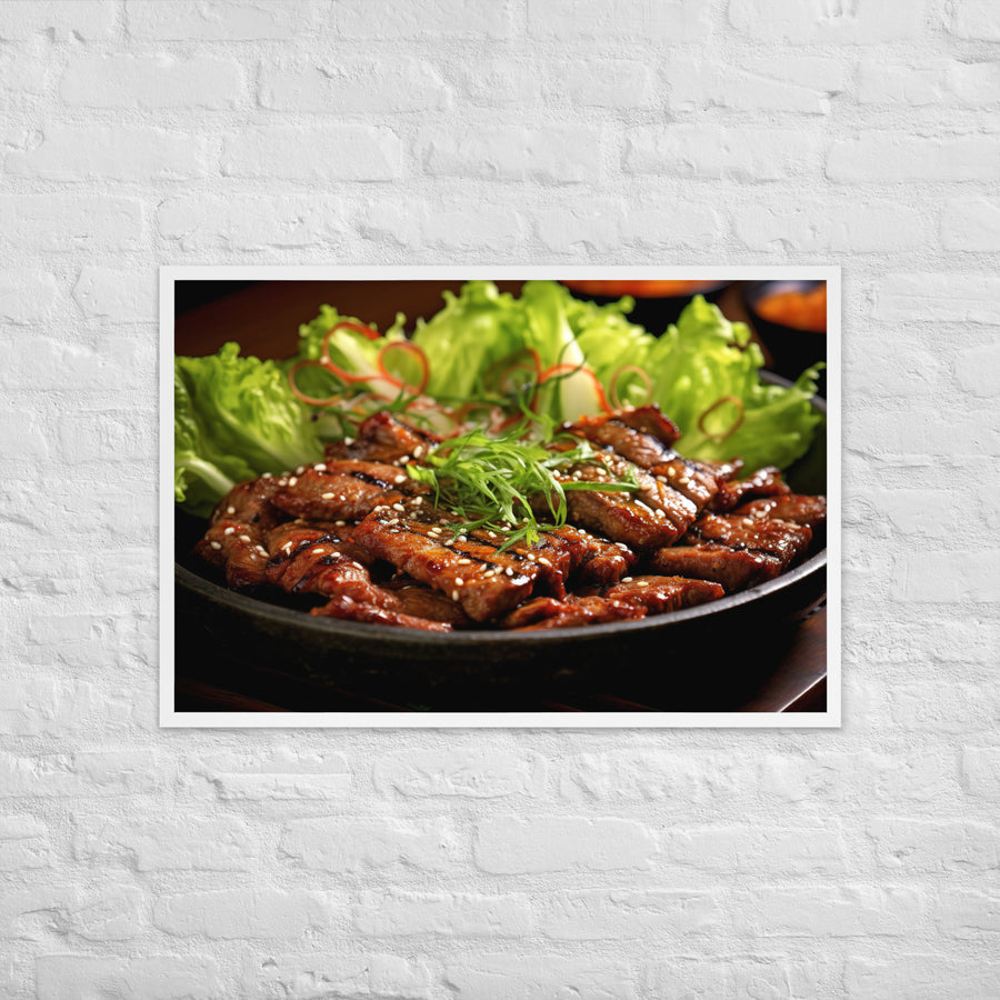 Korean BBQ Framed poster 🤤 from Yumify.AI