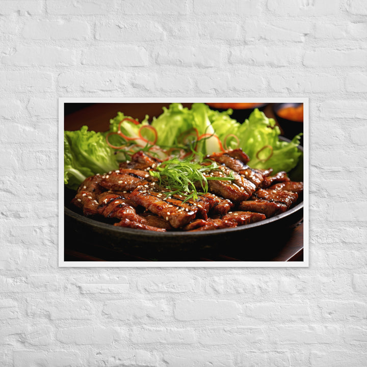 Korean BBQ Framed poster 🤤 from Yumify.AI