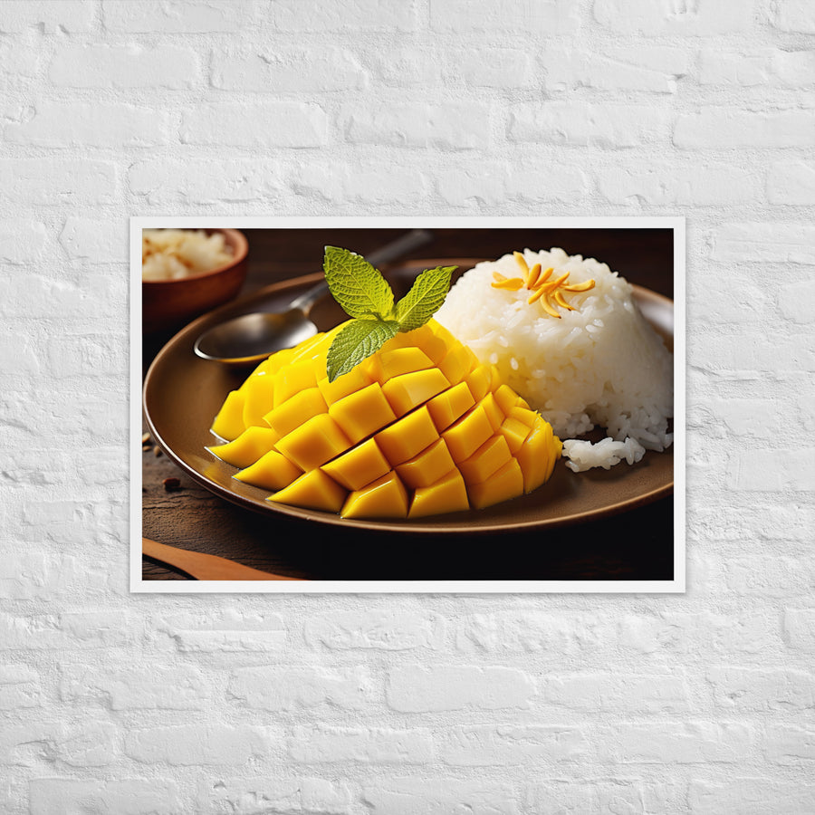 Mango Sticky Rice Framed poster 🤤 from Yumify.AI